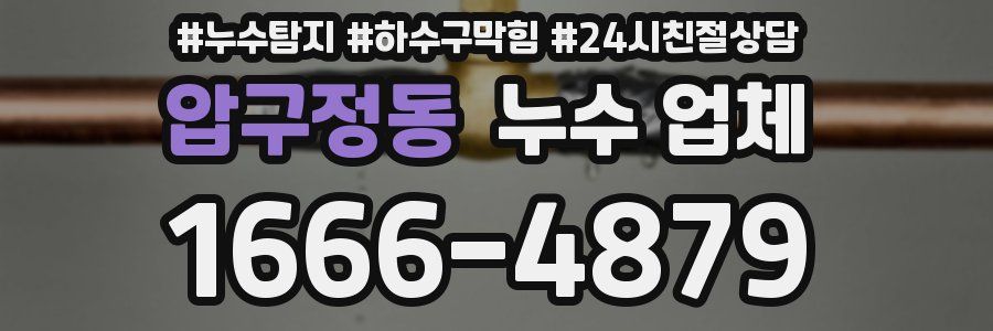 압구정동 누수 업체