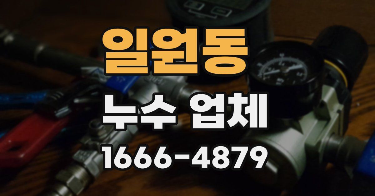 일원동 누수 업체