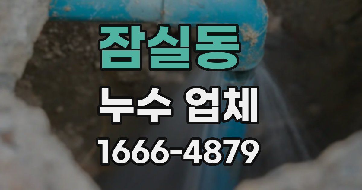 잠실동 누수 업체
