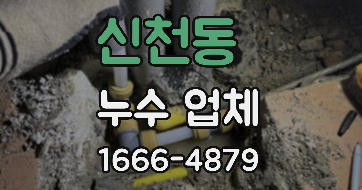 신천동 누수 업체