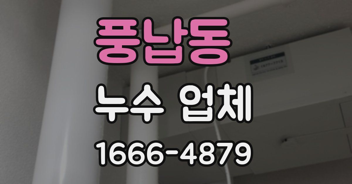 풍납동 누수 업체