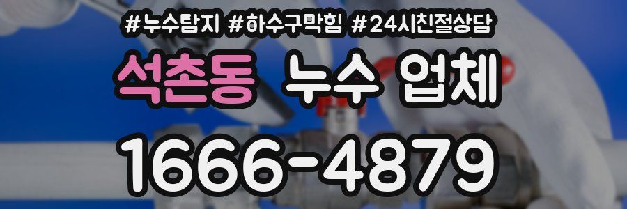 석촌동 누수 업체