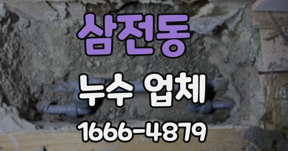 삼전동 누수 업체