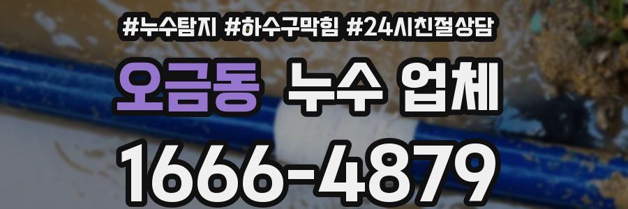 오금동 누수 업체