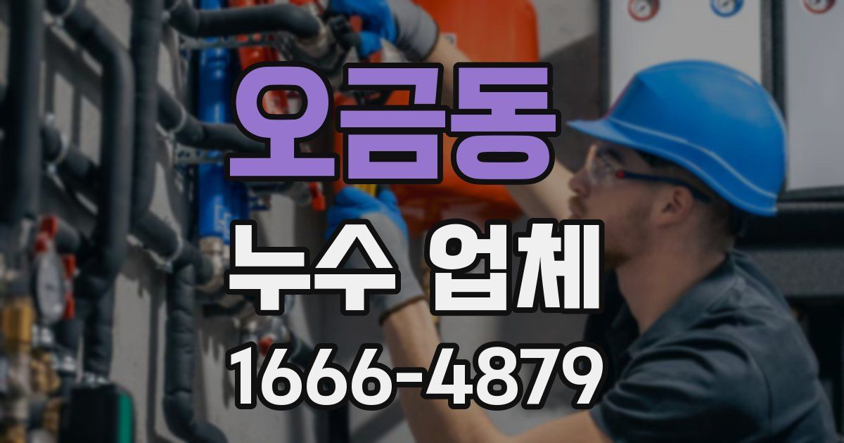 오금동 누수 업체