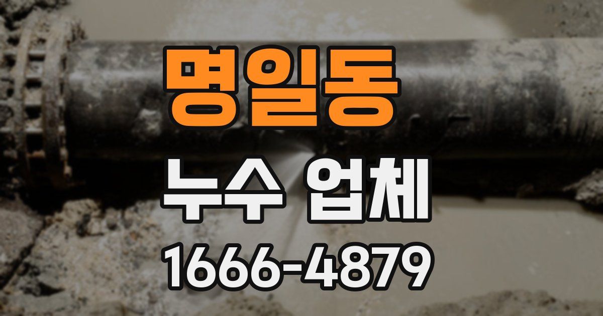명일동 누수 업체