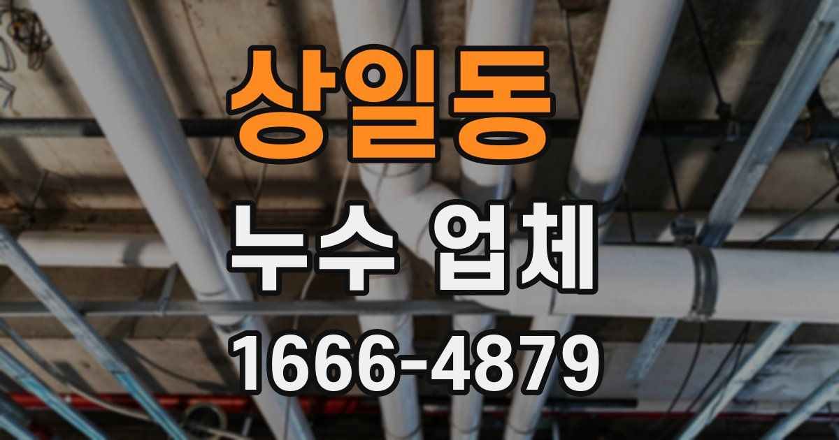 상일동 누수 업체