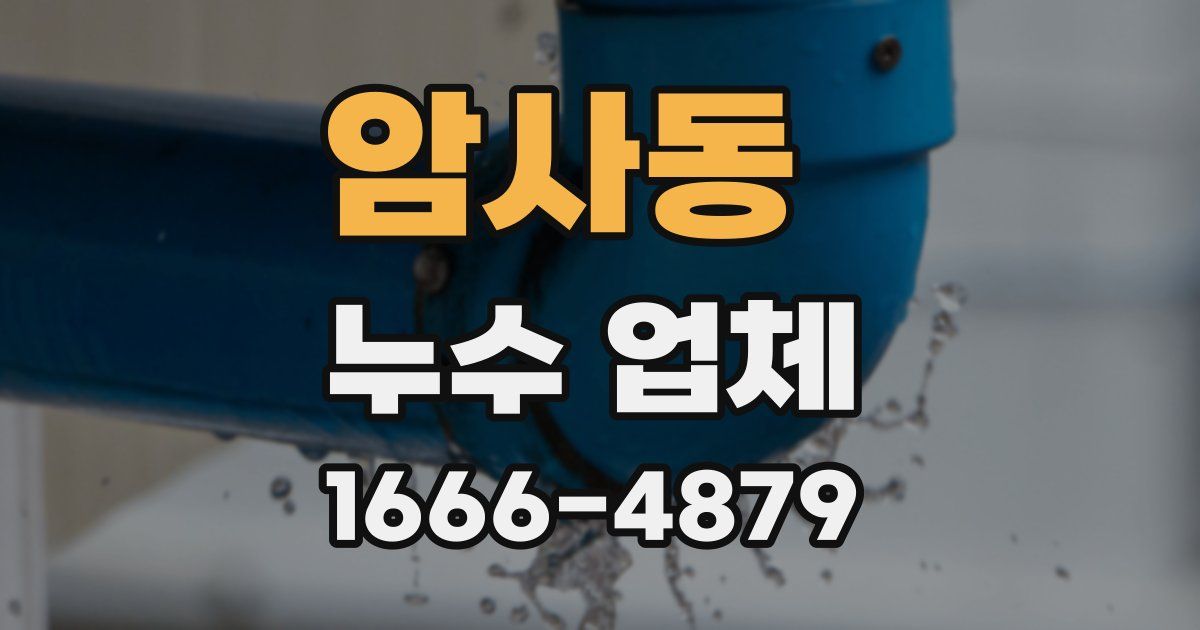 암사동 누수 업체