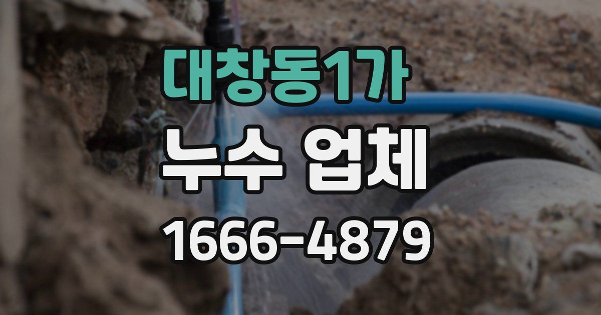 대창동1가 누수 업체