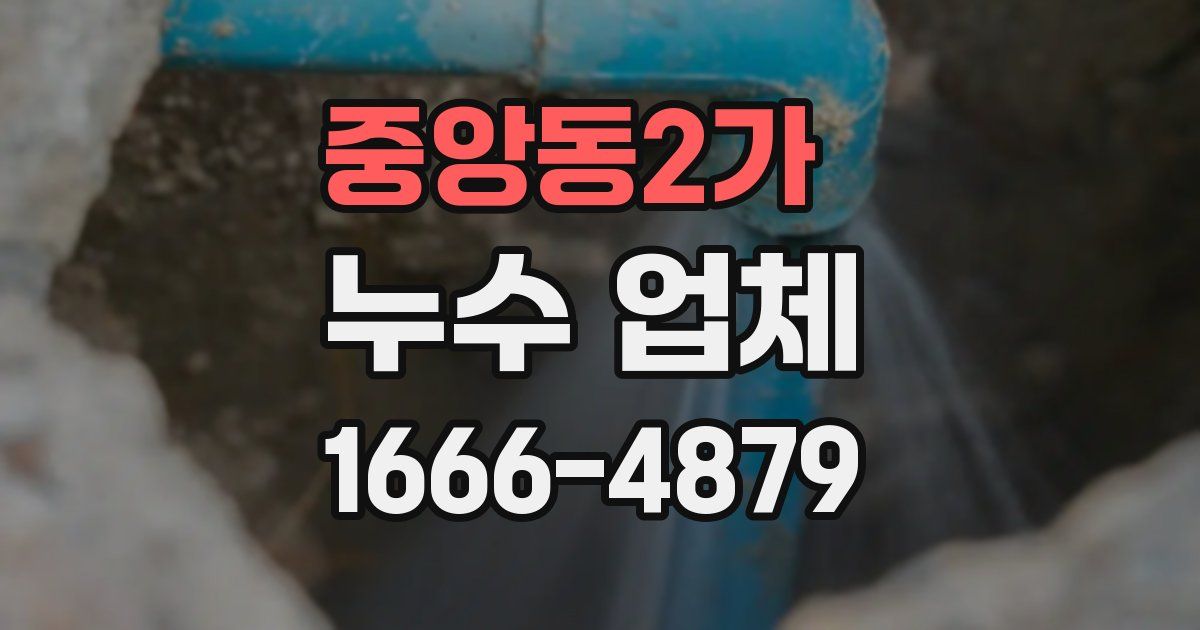 중앙동2가 누수 업체