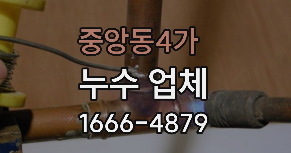 중앙동4가 누수 업체