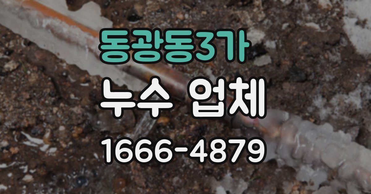 동광동3가 누수 업체