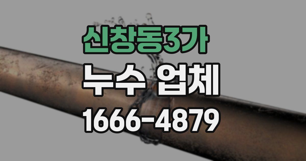 신창동3가 누수 업체