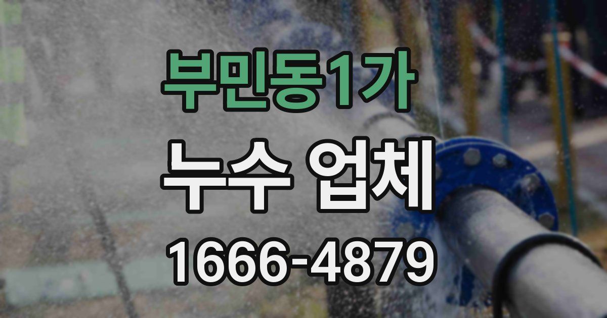 부민동1가 누수 업체