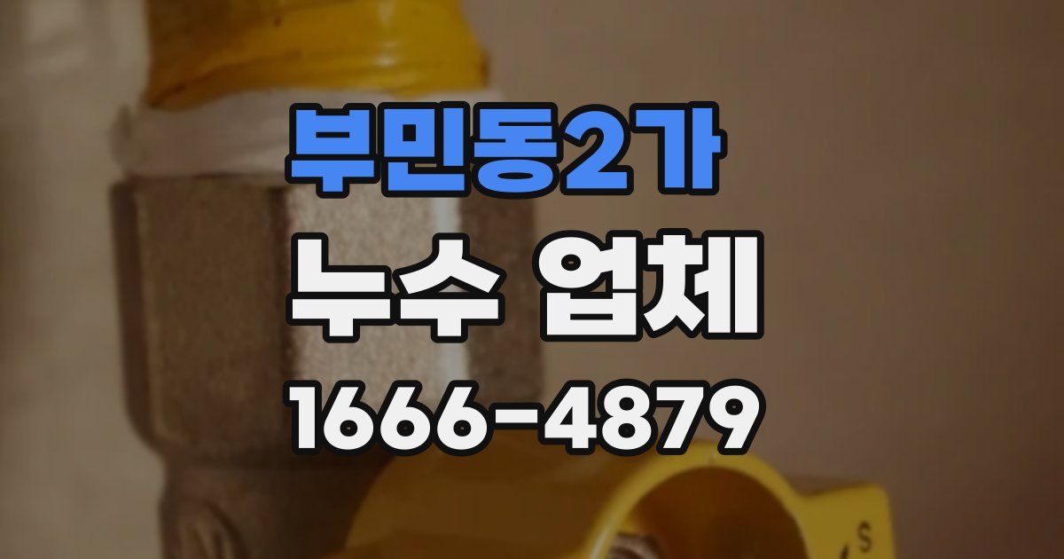 부민동2가 누수 업체