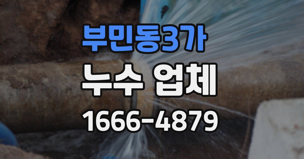 부민동3가 누수 업체