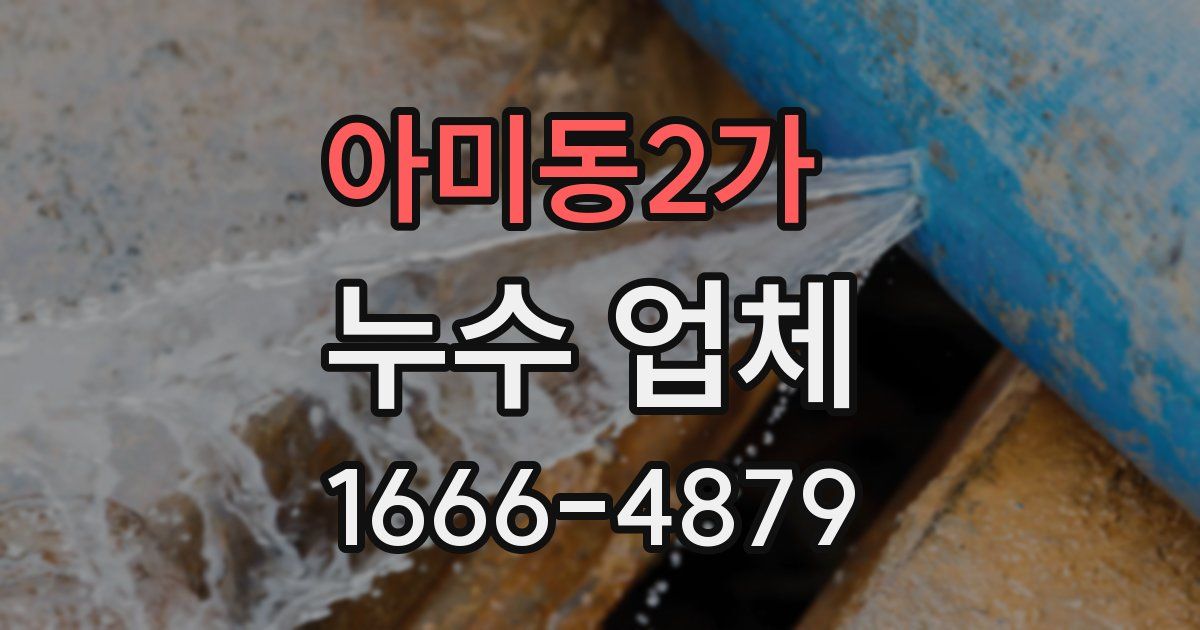 아미동2가 누수 업체
