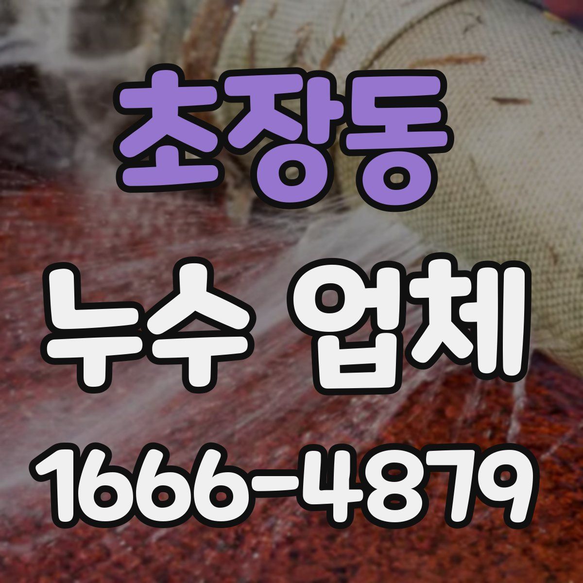초장동 누수 업체