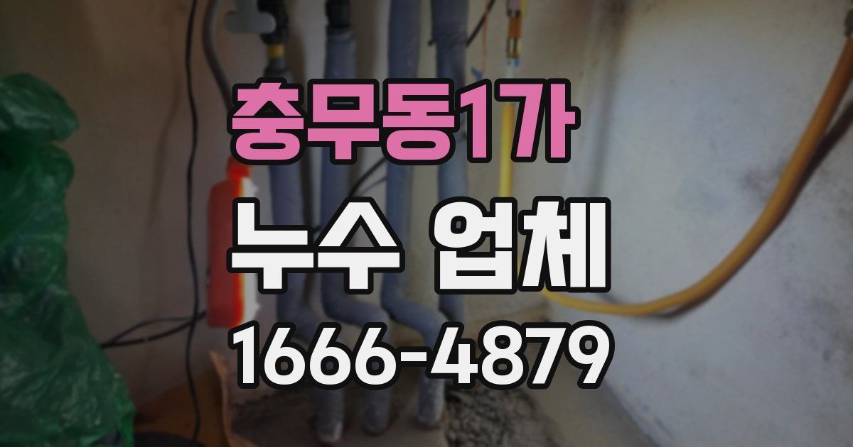 충무동1가 누수 업체