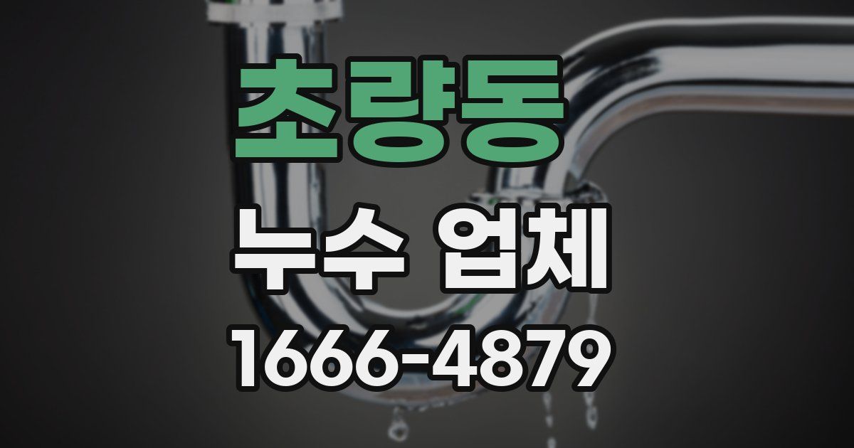 초량동 누수 업체
