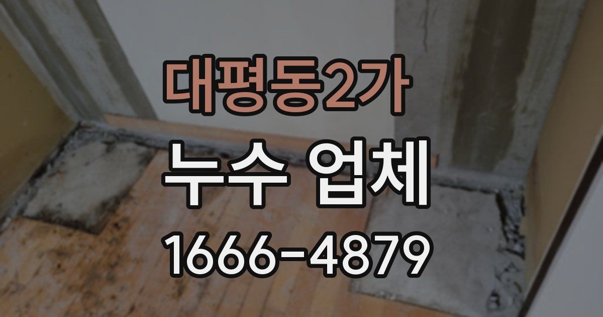 대평동2가 누수 업체