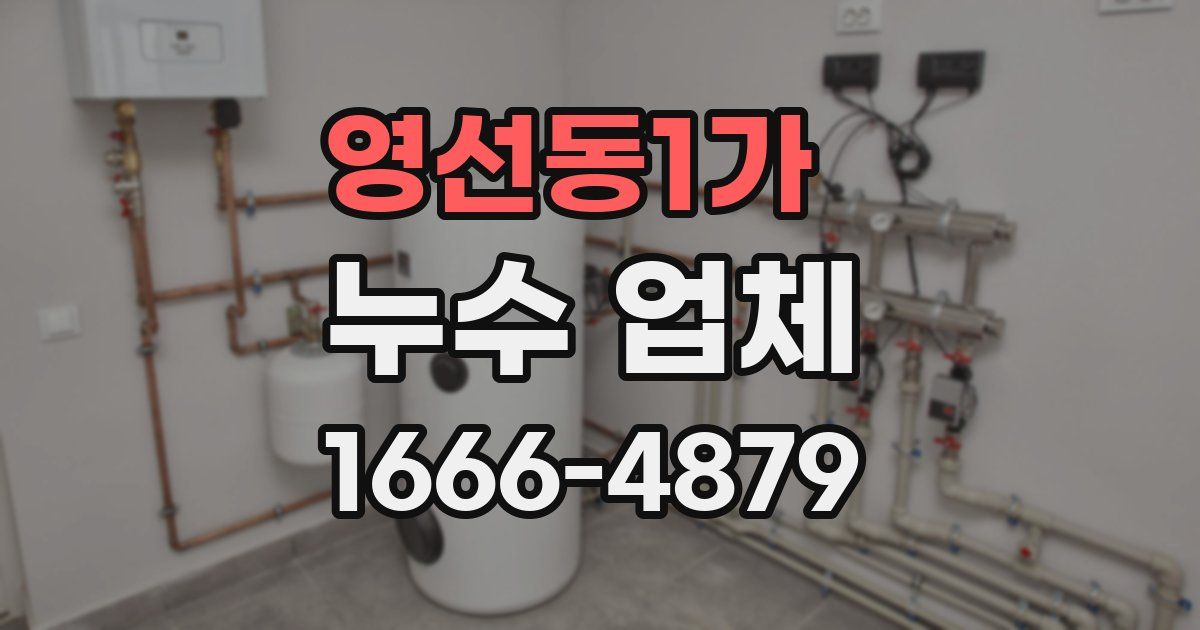 영선동1가 누수 업체