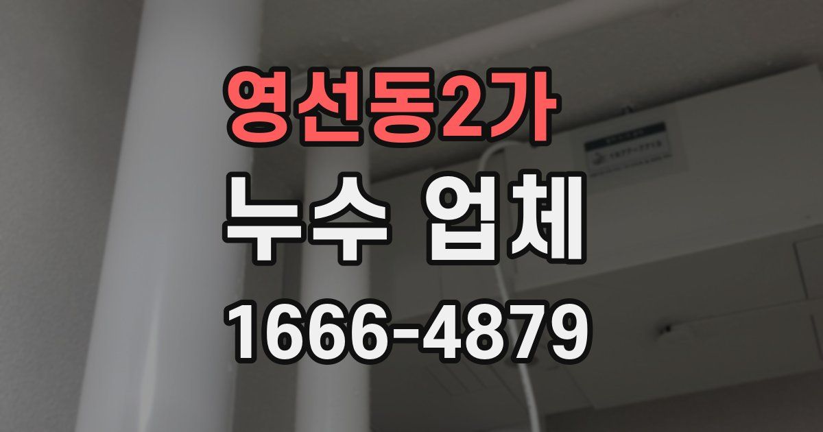 영선동2가 누수 업체