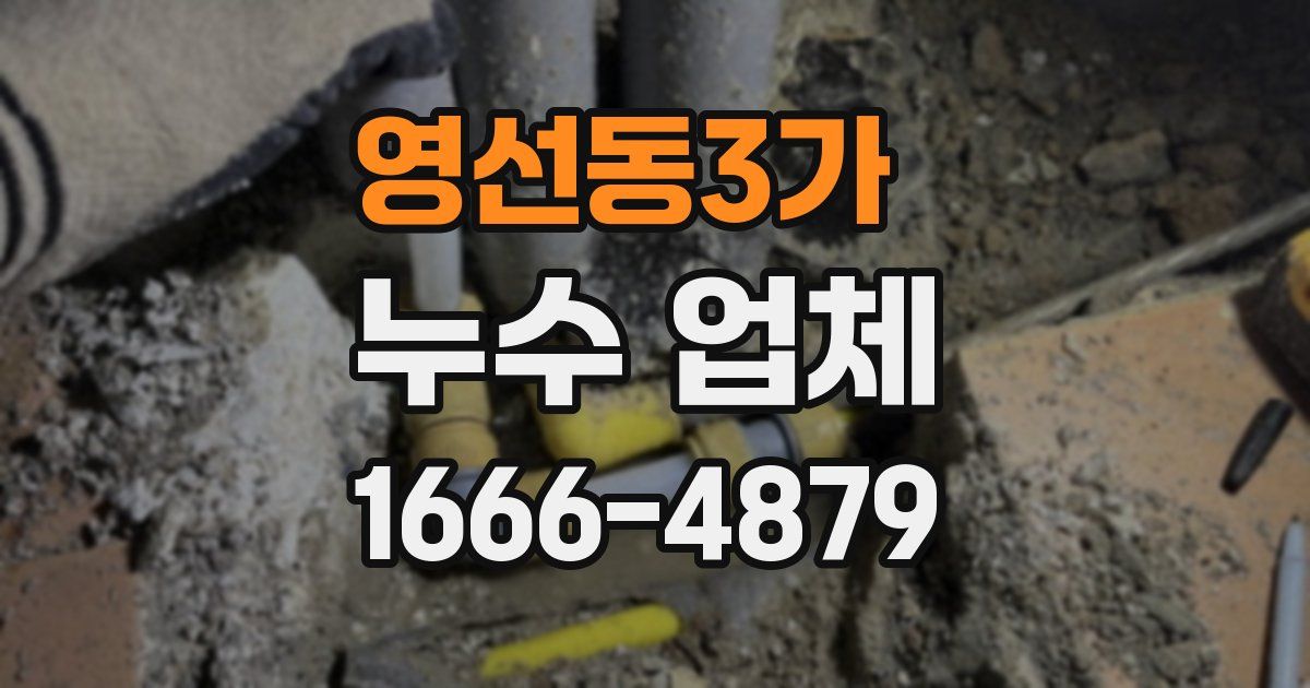영선동3가 누수 업체