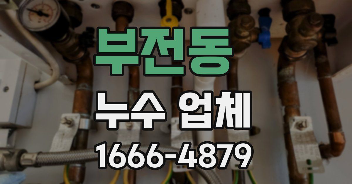 부전동 누수 업체