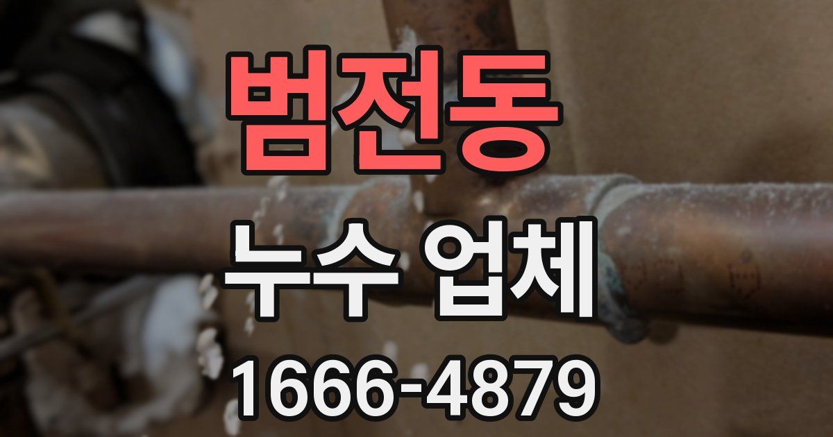 범전동 누수 업체