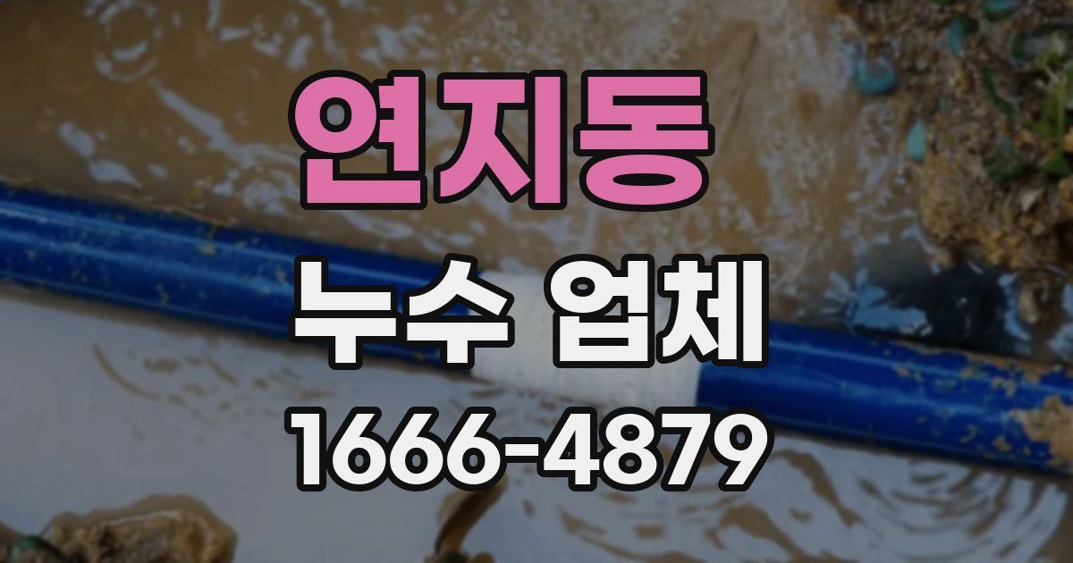 연지동 누수 업체