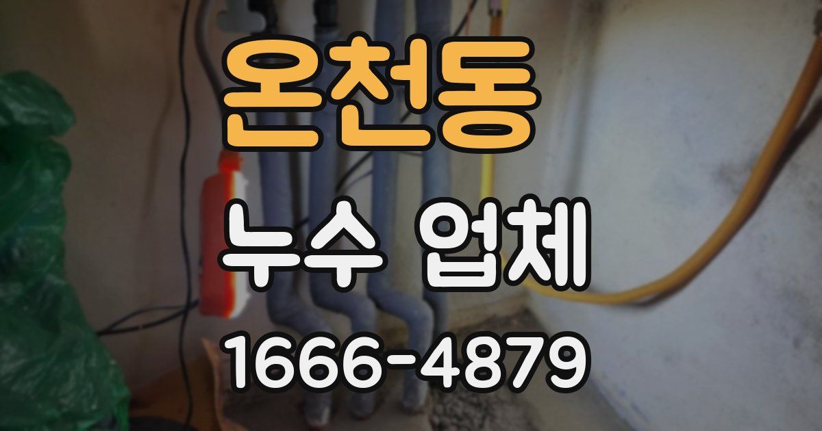 온천동 누수 업체