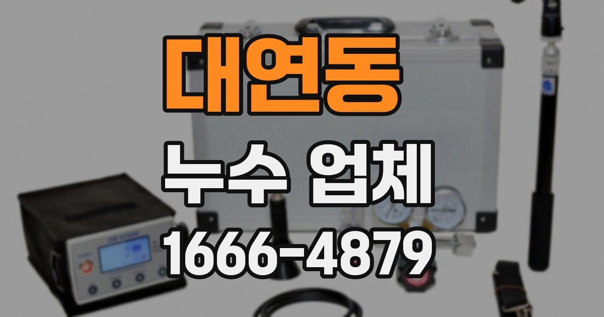대연동 누수 업체