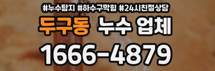 두구동 누수 업체