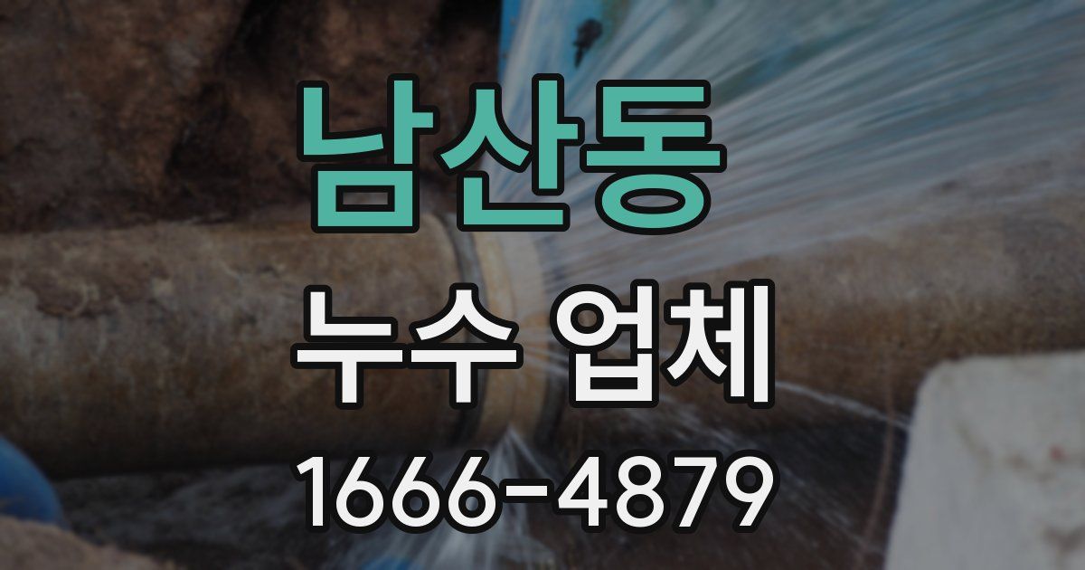 남산동 누수 업체
