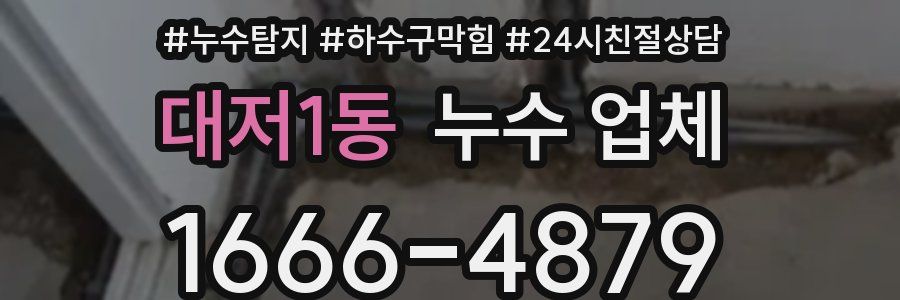 대저1동 누수 업체