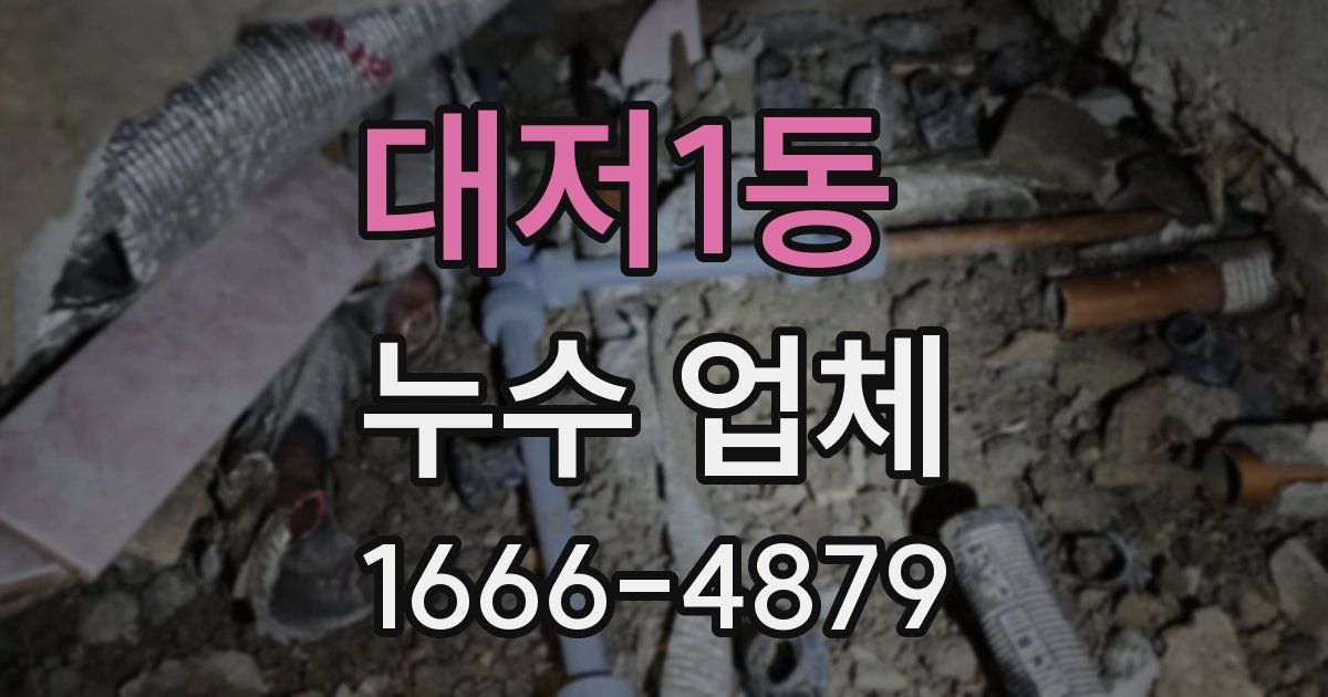 대저1동 누수 업체
