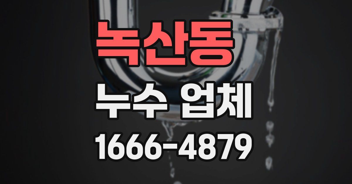 녹산동 누수 업체