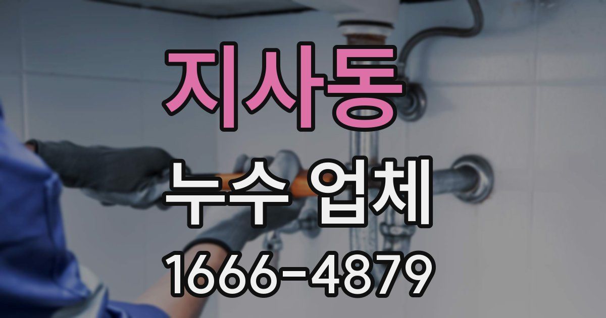 지사동 누수 업체