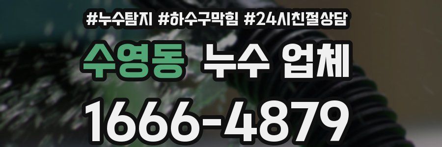 수영동 누수 업체