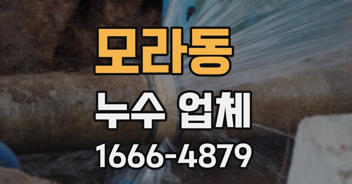 모라동 누수 업체