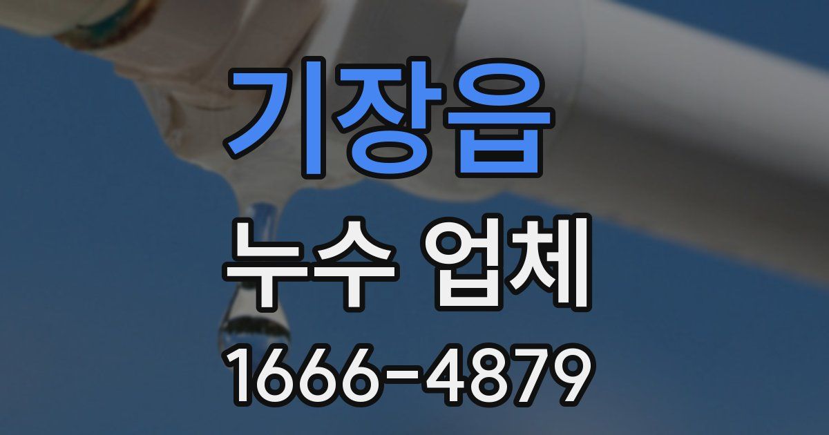 기장읍 누수 업체