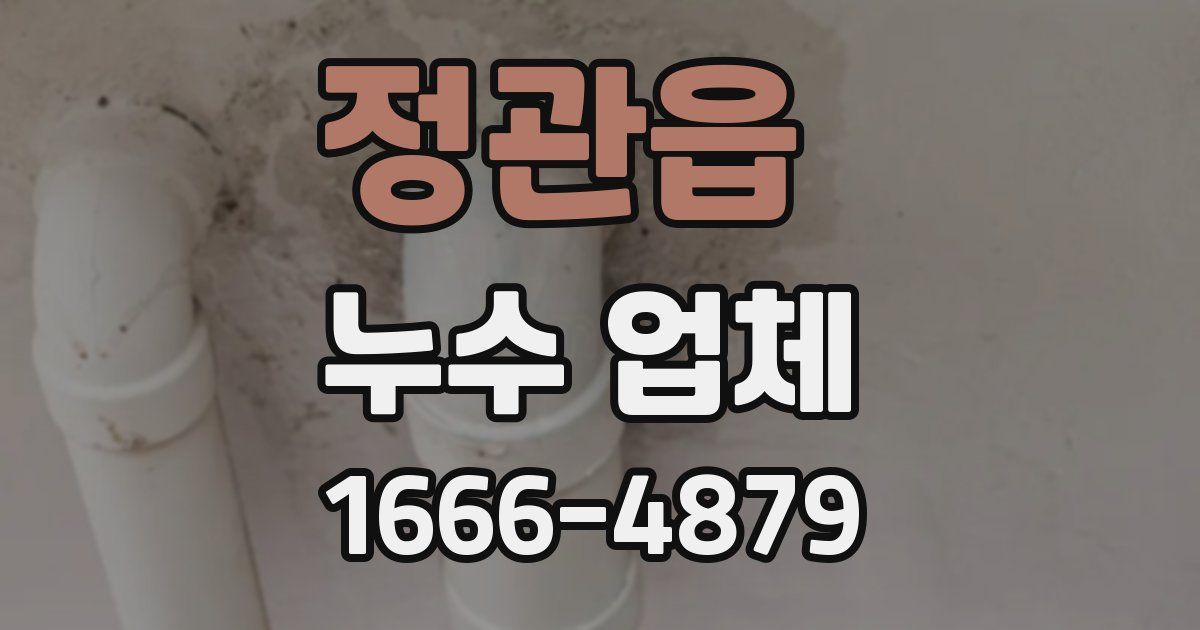 정관읍 누수 업체