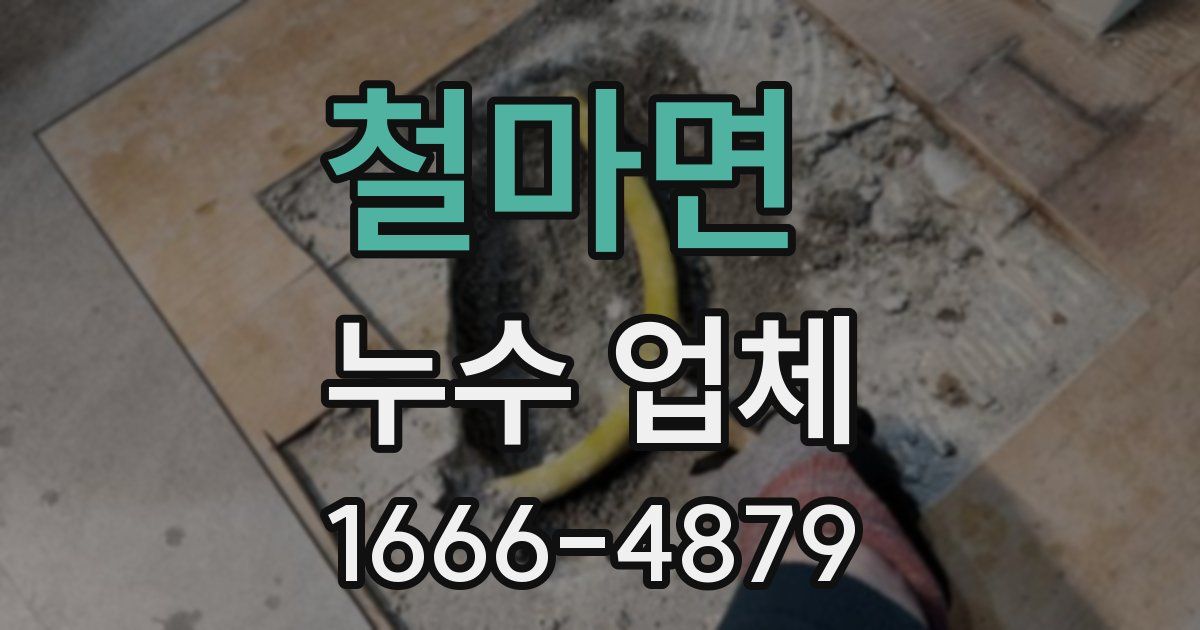 철마면 누수 업체
