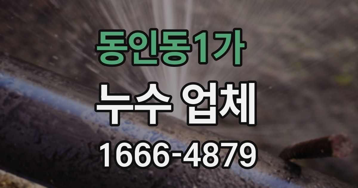 동인동1가 누수 업체