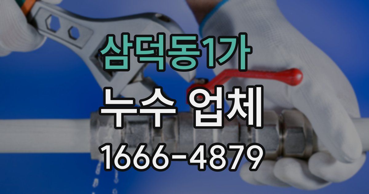 삼덕동1가 누수 업체