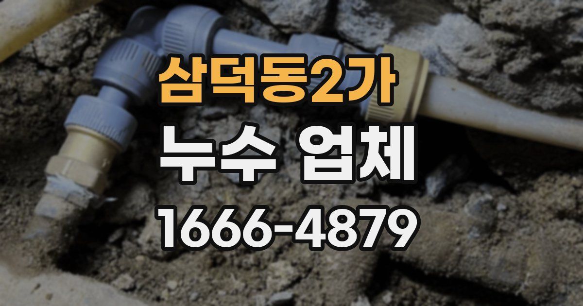 삼덕동2가 누수 업체