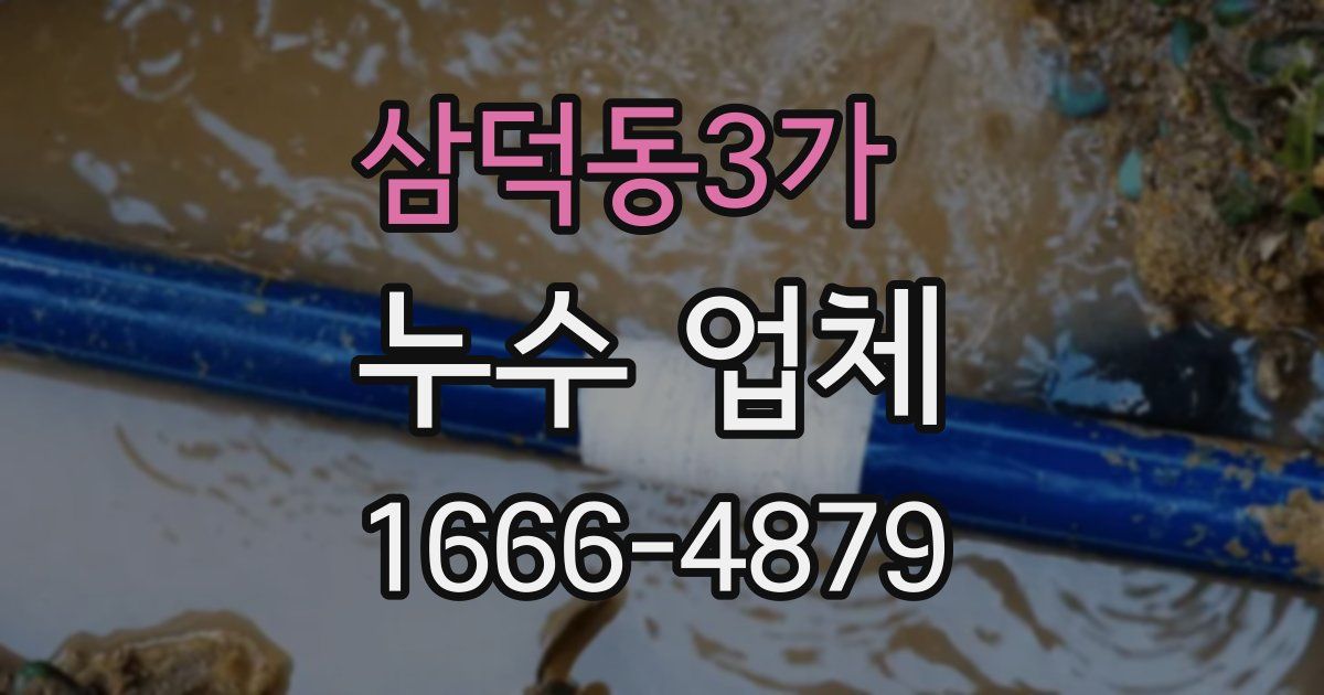 삼덕동3가 누수 업체