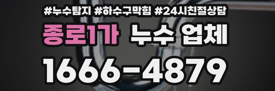 종로1가 누수 업체
