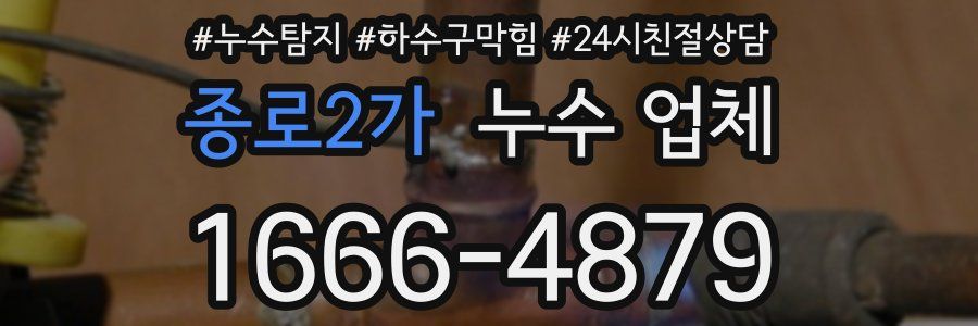종로2가 누수 업체